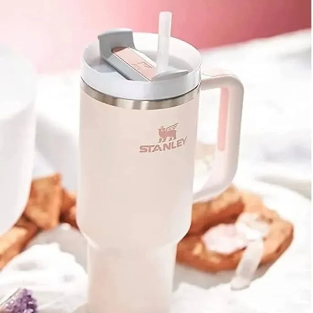 Stanley Cream Travel Mug with Handle
